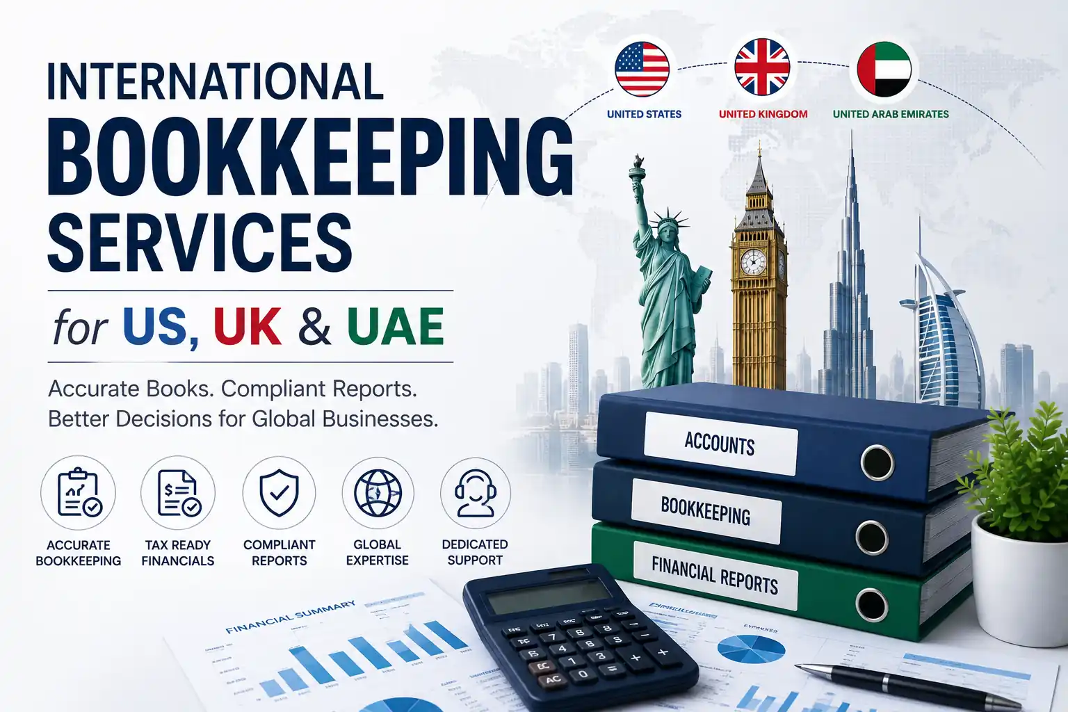 International Bookkeeping Services for US, UK & UAE