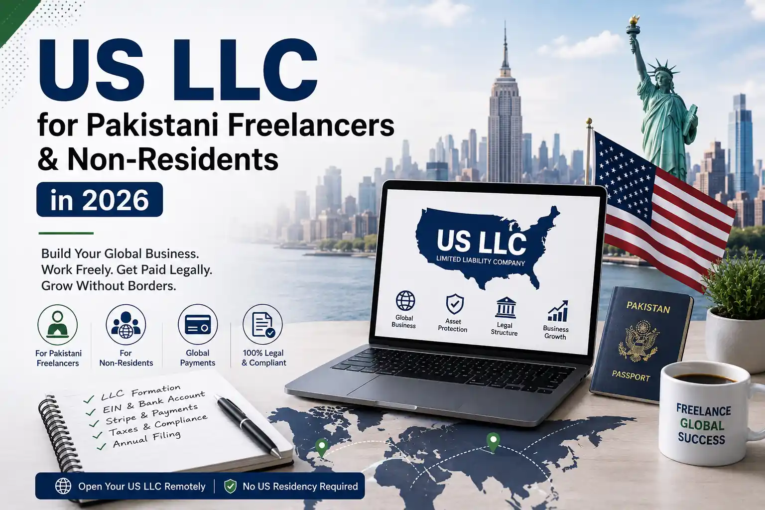 US LLC for Pakistani Freelancers & Non-Residents in 2026